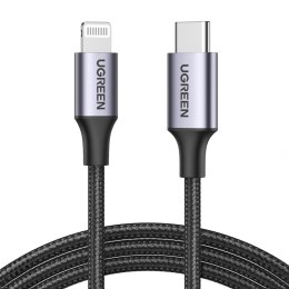 Kabel przewód do iPhone Lightning - USB-C 2.0 MFi 2m szary