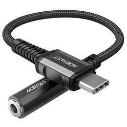 Przejściówka adapter do słuchawek audio AUX USB-C na 3.5mm mini jack 18cm czarny