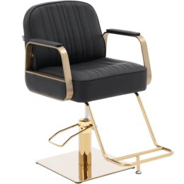 Fotel fryzjerski barberski kosmetyczny z podnóżkiem Physa STAUNTON - czarno - złoty