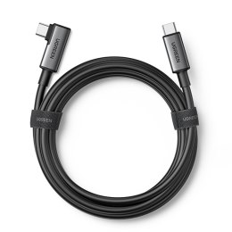 Kabel przewód kątowy USB-C z obsługą gogli VR Oculus Quest 2 60W 5m czarny