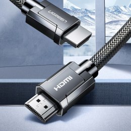 Kabel przewód HDMI 2.1 8K 60Hz 48Gb/s 3m elastyczny w oplocie szary