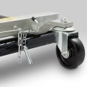 Wózki z podnośnikiem hydraulicznym 4 sztuki + stojak transportowy