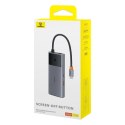 6w1 HUB Adapter USB-C do USB-A / USB-C / PD / HDMI / RJ-45 czarny