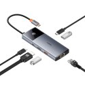 6w1 HUB Adapter USB-C do USB-A / USB-C / PD / HDMI / RJ-45 czarny
