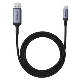 Kabel jednokierunkowy USB-C do DisplayPort 1.4 HD 8K 60Hz 2m czarny