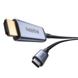Kabel przewód USB-C - HDMI 8K 60Hz elastyczny wytrzymały 1.5m czarny