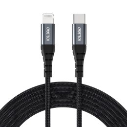 Kabel przewód do iPhone USB-C - Lightning MFi 480Mb/s 3A 3m czarny