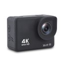 Kamera sportowa 4K Full HD Wi-Fi 16Mpx wodoodporna szerokokątna + akcesoria czarna