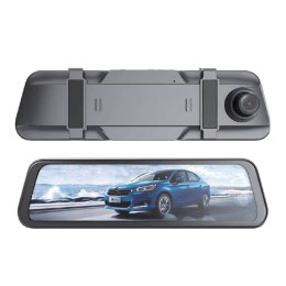 Wideorejestrator samochodowy na lusterko wsteczne Full HD G-sensor z kamerą cofania szary