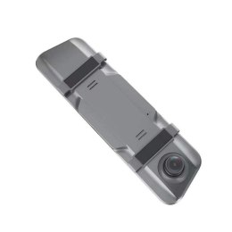 Wideorejestrator samochodowy na lusterko wsteczne Full HD G-sensor z kamerą cofania szary