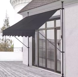 Markiza przeciwsłoneczna balkonowa z regulacją wysokości, wodoodporna z korbą ręczną