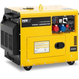 Agregat generator prądotwórczy diesel na kółkach 230/400 V 7500 W 8.75 kVA 16 l