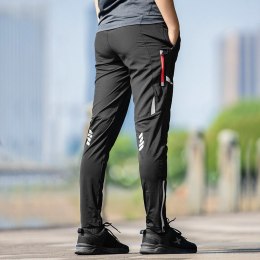 Komfortowe spodnie rowerowe oddychający materiał rozmiar M czarne