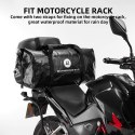 Praktyczna torba motocyklowa wodoodporna mocowana na siedzenie bagaznik 55L czarna