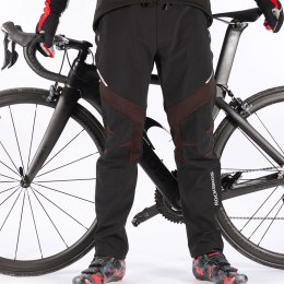 Spodnie rowerowe termiczne ochrona przed wodą i wiatrem rozmiar S czarne