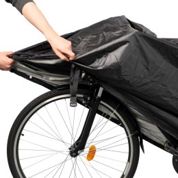 Wodoodporny pokrowiec na rower z otworem na blokadę koła rozmiar L - czarny