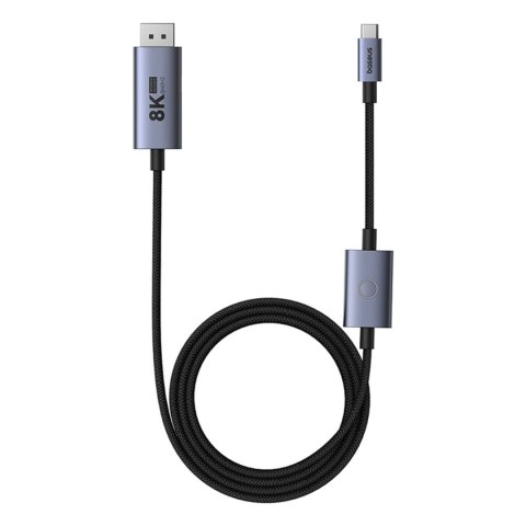 Kabel przewód USB-C - DisplayPort DP 8K PD 100W High Definition Series 1.5m - czarny