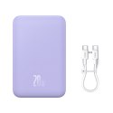 Powerbank Magnetic Mini 20000 mAh 20W + kabel USB-C fioletowy