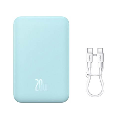 Powerbank Magnetic Mini 20000 mAh 20W + kabel USB-C niebieski