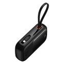 Powerbank Qpow Pro+ 20000mAh z kablem USB-C i wyświetlaczem - czarny