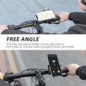 Uchwyt rowerowy na kierownicę do telefonu ze stopu aluminium - czarny