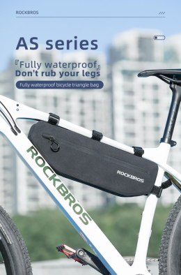Wodoodporna torba rowerowa mocowana na rzepy pod ramę 3L czarna
