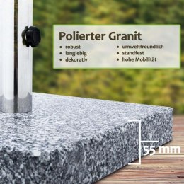 Anaterra® Granitowa podstawa parasola, kwadratowa, 30 kg