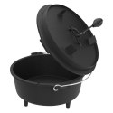 Broil-master® Kociołek żeliwny z nóżkami, 13 l, czarny