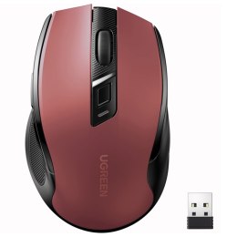 Precyzyjna mysz bezprzewodowa USB 2.4GHz Bluetooth 5.0 optyczna 4000 DPI czerwona