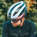 Kask rowerowy uniwersalny regulowany rozmiar M niebiesko-różowy