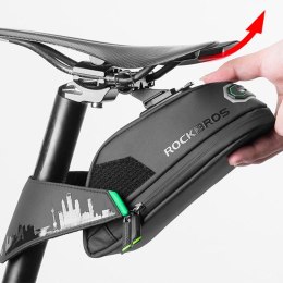 Torba rowerowa na telefon narzędzia pod siodełko z szybkozłączką czarna