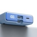Powerbank magnetyczny 10000mAh 20W z podstawką + kabel Lightning - USB-C niebieski