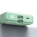 Powerbank magnetyczny 10000mAh 20W z podstawką + kabel Lightning - USB-C zielony