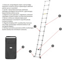DRABINA TELESKOPOWA ALUMINIOWA przystawna do 320cm do 150 kg