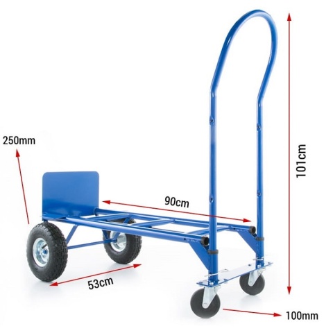 Wózek magazynowy platformowy transportowy / młynarka 2w1 - 250kg