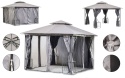 PAWILON / ALTANA ogrodowa 3x4m EXCLUSIVE GREY moskitiera + ścianki