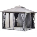 PAWILON / ALTANA ogrodowa 3x4m EXCLUSIVE GREY moskitiera + ścianki