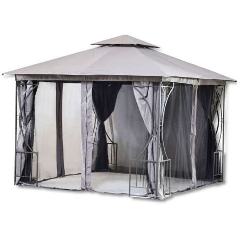 PAWILON / ALTANA ogrodowa 3x4m EXCLUSIVE GREY moskitiera + ścianki