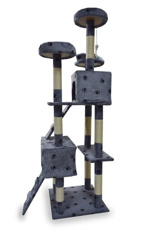 Drapak drzewko Legowisko Wieża dla Kota 170cm Jasnoszary w łapki