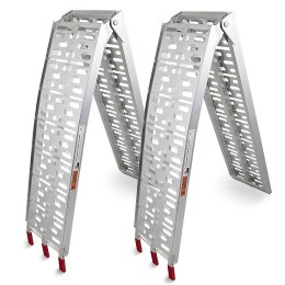 Najazd Aluminiowy Składany 680kg - Komplet 2 sztuki + Pasy (Mocne!)