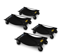 WÓZKI MANEWROWE WÓZEK 4 sztuki OBROTOWE KÓŁKA CZARNE