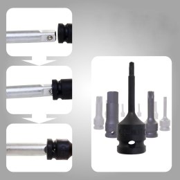 Nasadki do klucza udarowego Torx + Spline + Sześciokąt 1/2 26el.