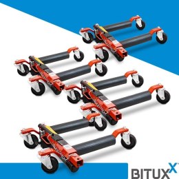 Wózek manewrowy hydrauliczny pod koła 4 sztuki czerwony