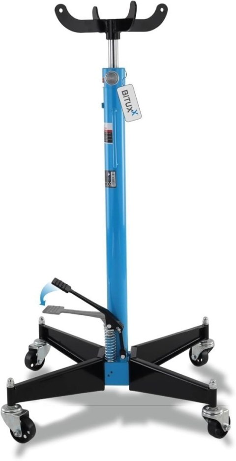 Hydrauliczny podnośnik do skrzyń biegów do 500kg niebieski