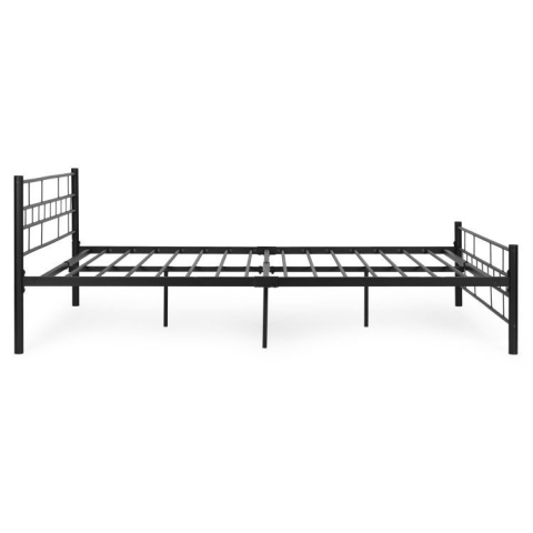 ŁÓŻKO metalowe 140x200 cm ze stelażem CZARNE NOWOCZESNE