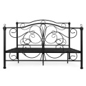 ŁÓŻKO metalowe 140x200 cm ze stelażem CZARNE KLASYCZNE