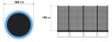 Siatka zewnętrzna do trampoliny 12 ft 8 słupków 366 cm