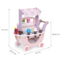 Drewniany wózek lodziarnia dla dzieci sklep 12 elementów ECOTOYS