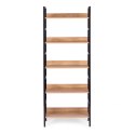 Regał loftowy wysoki 5 półek metal MDF ModernHome