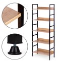 Regał loftowy wysoki 5 półek metal MDF ModernHome